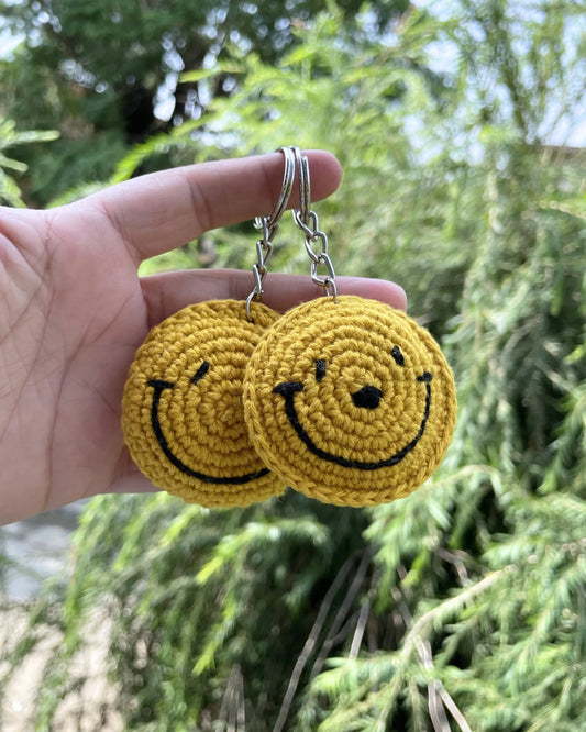 Cheerful Crochet Emoji Keychains
