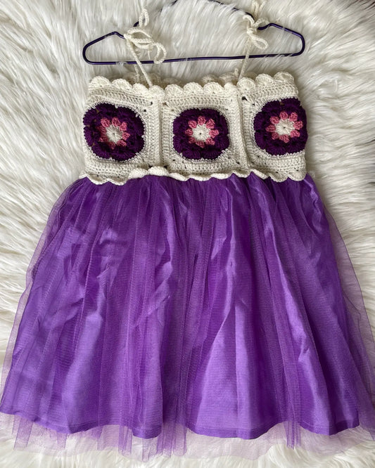 Enchanting Violeta - Handcrafted Crochet Tutu Dress